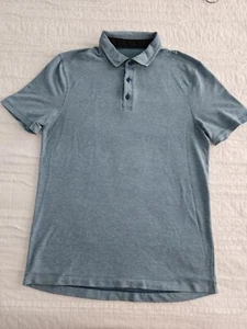 Lululemon Drysense Poloshirt Herren Gr. XS blau leicht Performance Logo - Bild 1 von 8