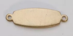 Messing Rohlinge verbinden oval mit Ringen 1" x 5/16" 24ga Packung mit 6 - Bild 1 von 1