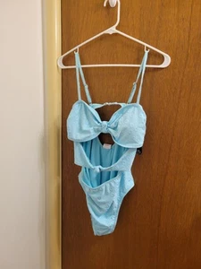 No Bo Juniors Size Large L 11/13 Fashion Cut Out One Piece Swimsuit New Nwt - Picture 1 of 24