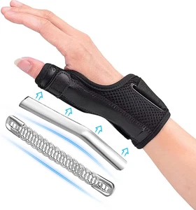 Tutore Pollice Destro & Sinistro Reversibile a Scatto, Tutore Polso Con Due Stec - Foto 1 di 12