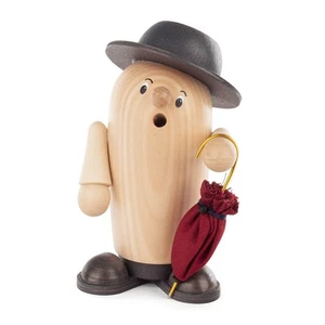 Smoking Figure Rudi the Charmer Natural Grey With Shade 10x17x10 CM Schirmträger - Picture 1 of 1