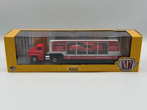 M2 Auto-Haulers 1959 Chevrolet LCF w/ 1969 Camaro SS 427 NICKEY, Red, 1:64, NIB - Picture 1 of 21