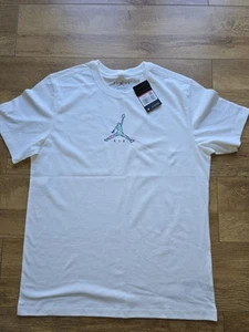 RARE NEW NIKE AIR JORDAN JUMPMAN TSHIRT WHITE SIZE L RRP £39.99 07824510635 - Picture 1 of 7