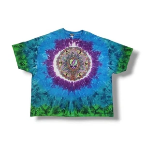 Vintage Grateful Dead T-Shirt Tie Dye Size 6XL Liquid Blue 2000 Y2K Psychedelic - Picture 1 of 12
