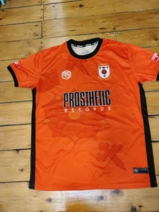 Glossop North End AFC Football Club Away Shirt Orange Fused Sports XL Top VGC - Picture 1 of 10
