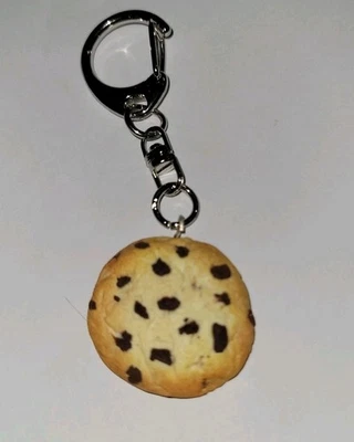 Llavero con chispas de chocolate accesorio con clip para mujer llavero galleta Foto 1 de 4