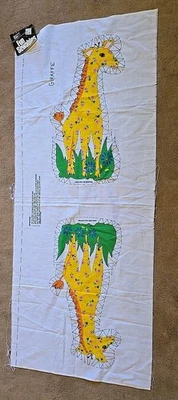 Fabric Panel Giraffe 18" Tall Plush Pillow Fun Sewables Cut n Sew - Image 1 of 4