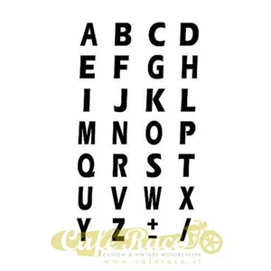 Kit 29 lettere adesive moto colore nero - Picture 1 of 1