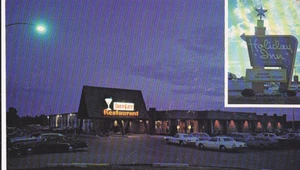 Postal IRON GATE RESTAURANTE Gaylord MI Holiday Inn hotel motel cromado - Imagen 1 de 2