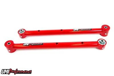 UMI Performance 64-72 GM A-Body Lower Control Arms Poly / Roto Joints Red Foto 1 de 2