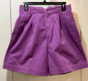 VINTAGE HUNT CLUB DAMEN LILA HOCH GESCHNITTEN BAUMWOLLE MOM KLEID SHORTS GRÖSSE 12 - Bild 1 von 16