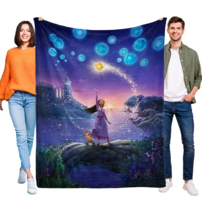 Wish Cartoon Throw Blanket For Lightweight Super Soft Flannel All Seasons - Image 1 of 4