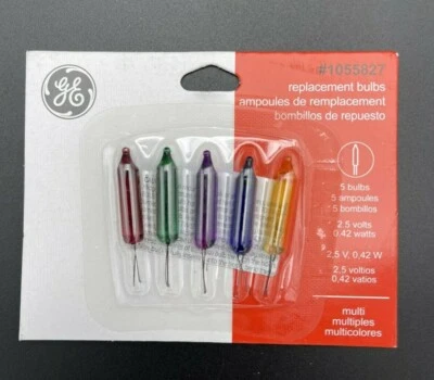 通用电气 2.5 伏 0.42 瓦替换灯 5 个灯泡多色新品 — 第 1/2 张图片