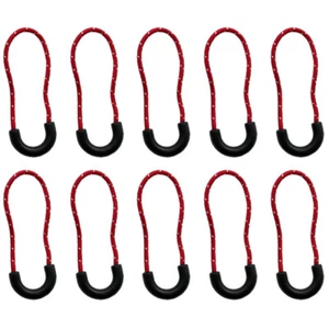 Set of 5 / 10 Zip Pull Zipper Puller Cord Slider Fastener Jacket Bag Backpack - Picture 1 of 2