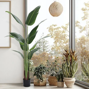 Artificial Banana Tree 5.2FT, Home Decor Indoor Artificial Tree, Faux Tropical - Picture 1 of 16