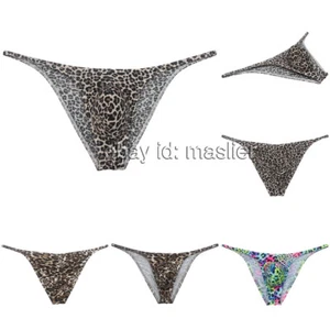 Mens Cheeky Briefs Lionhearted Bikini Contour Pouch Silky Soft Leopard Underwear - Picture 1 of 9