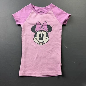 Disney Minnie Mouse Pajama Shirt Girls Size 7 Pink Sleepwear Nightshirt Cozy - Picture 1 of 8