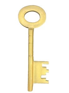 Vintage Large Brass Skeleton Key 4 1/8" x 1 1/3" 39.31G - Picture 1 of 8