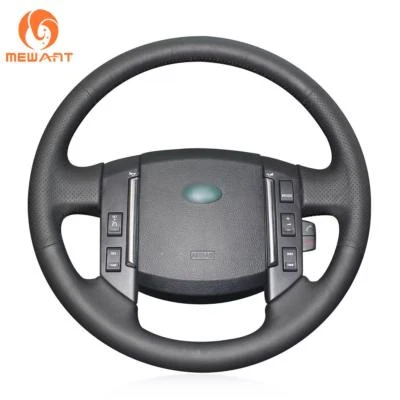 Black Genuine Leather Steering Wheel Cover for Land Rover Freelander 2 2007-2012 - image 1 of 4