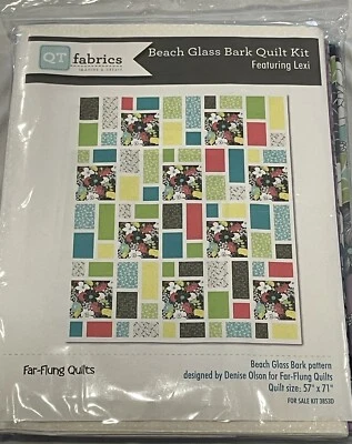 Trapuntatura Treasures Beach Vetro Corteccia Kit Trapunta Misura 57"X71" Nuova - Immagine 1 di 4