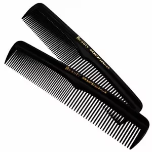 2x Kamm Herrenkamm Taschenkamm Frisierkamm Haar schwarz - Bild 1 von 1