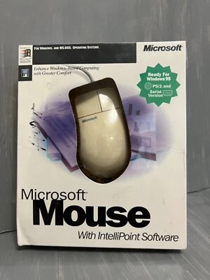 Microsoft Mouse With IntelliPoint Software _ For Windows & MS-DOS _ PS/2 - Image 1 of 4