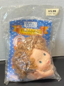 Vintage Holly Hobbie Hairstyles Head With Curly Hair & Hands 1991 new in bag - Picture 1 of 6
