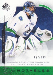 2008-09 SP Authentic Hockey #144 Roberto Luongo 627/999