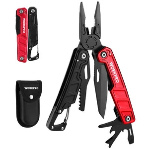 WORKPRO Multitool-11 in 1 with Pocket Clip and Sheath-EDC with Safety Lock - Picture 1 of 9
