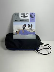 Forro para saco de dormir Cocoon Mummy 100 % poliéster 95"x35"/22” 8,1 oz azul, NUEVO - Imagen 1 de 6