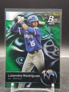 2023 Bowman Platinum Lizandro Rodriguez verde /99 Royals - Foto 1 di 2