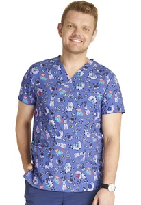 Secret Life Of Pet Cherokee Scrubs Tooniforms Unisex V Neck Top TF687 PTHP - Picture 1 of 6