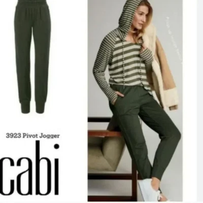 CAbi #3923 Pivot Joggers Lounge Pants Size Large Green - Image 1 of 4