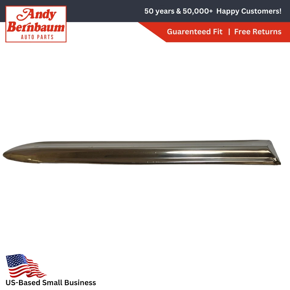 Dodge Meadowbrook 1953 guardabarros delantero izquierdo lado moldura cromada 1435496 nuevo en stock Foto 1 de 4