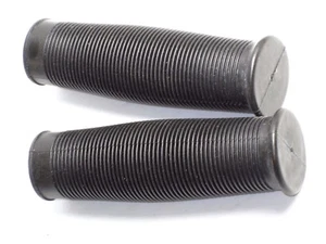 Bicycle Black grips 7/8" vintage cycle chopper bobber cushioned - Picture 1 of 1