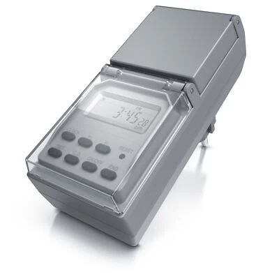 Bearware Digitale Zeitschaltuhr 20 Programme Outdoor Zufallsfunktion IP44 Grau - Bild 1 von 4