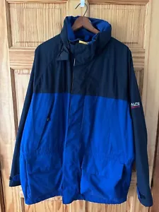 Nautica Competition Windbreaker Mens Navy Blue Royal Blue Yellow Size XXL - Picture 1 of 11