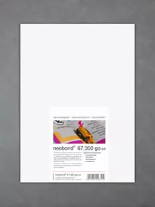 neobond 67.300 go a4 weiß Synthesefaserkarton 50 Blatt/VE 300 g/m² DIN A4 - Bild 1 von 3