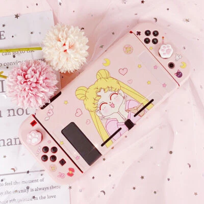 Nintendo Switch OLED Case Cover Pink Kawaii Accessories For Joycon Controller - Image 1 of 4