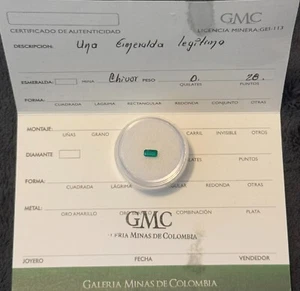 28 points genuine not treated natural Colombian emerald from the Chivor mine - Picture 1 of 1