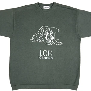 Iceberg Herren Disney Pluto/Fliegen Strick Shirt Gr. XL bestickt Kurzarm Italy - Bild 1 von 9