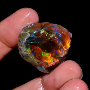 Large Opal Rough 56.50 Carat Natural Ethiopian Oil Opal Raw, Fire Opal Gemstone - Picture 1 of 5