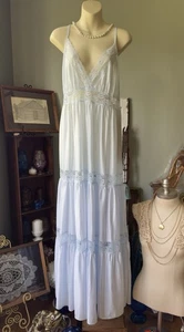 CAMICIA DA NOTTE A STRATI PRETTIES DIPINTA VINTAGE TAGLIA 1XL BLU CHIARO *DIFETTI - Foto 1 di 11