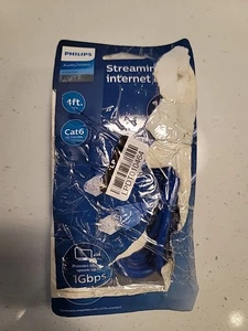 Cable de transmisión por Internet Phillips 3 PIES CAT6 Ethernet Elite azul - Imagen 1 de 2