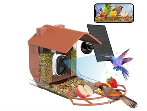 Smart Bird Feeder with Camera Solar Powered - 2K HD Live Video - AI Bird Recogni - Picture 1 of 5