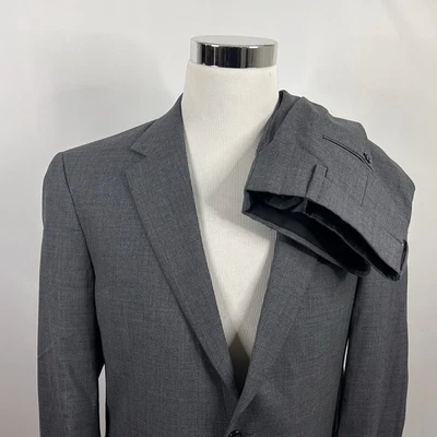 Nuevo con etiquetas Traje Jos A Bank 40R 34x30 Plisado 100% Lana Gris Dos Botones Forrado Ventilado Foto 1 de 4