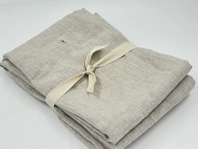 Nueva Cortina de Ducha West Elm Europea Lino Lino, Color Lino Natural Foto 1 de 4