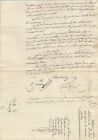 Papier Ancien Parchemin Droit De Bail Location De Terres Et Animaux 1842