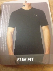 Mens Puma Active Tec Tee Tshirt Slim Fit Black Keeps Dry Size S M L £24 Tags - Picture 1 of 10