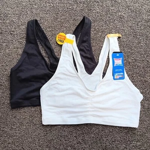 Hanes X-Temp Comfort Flex Fit Bra 2 Pack White/Black Size M AF5-3 - Picture 1 of 10